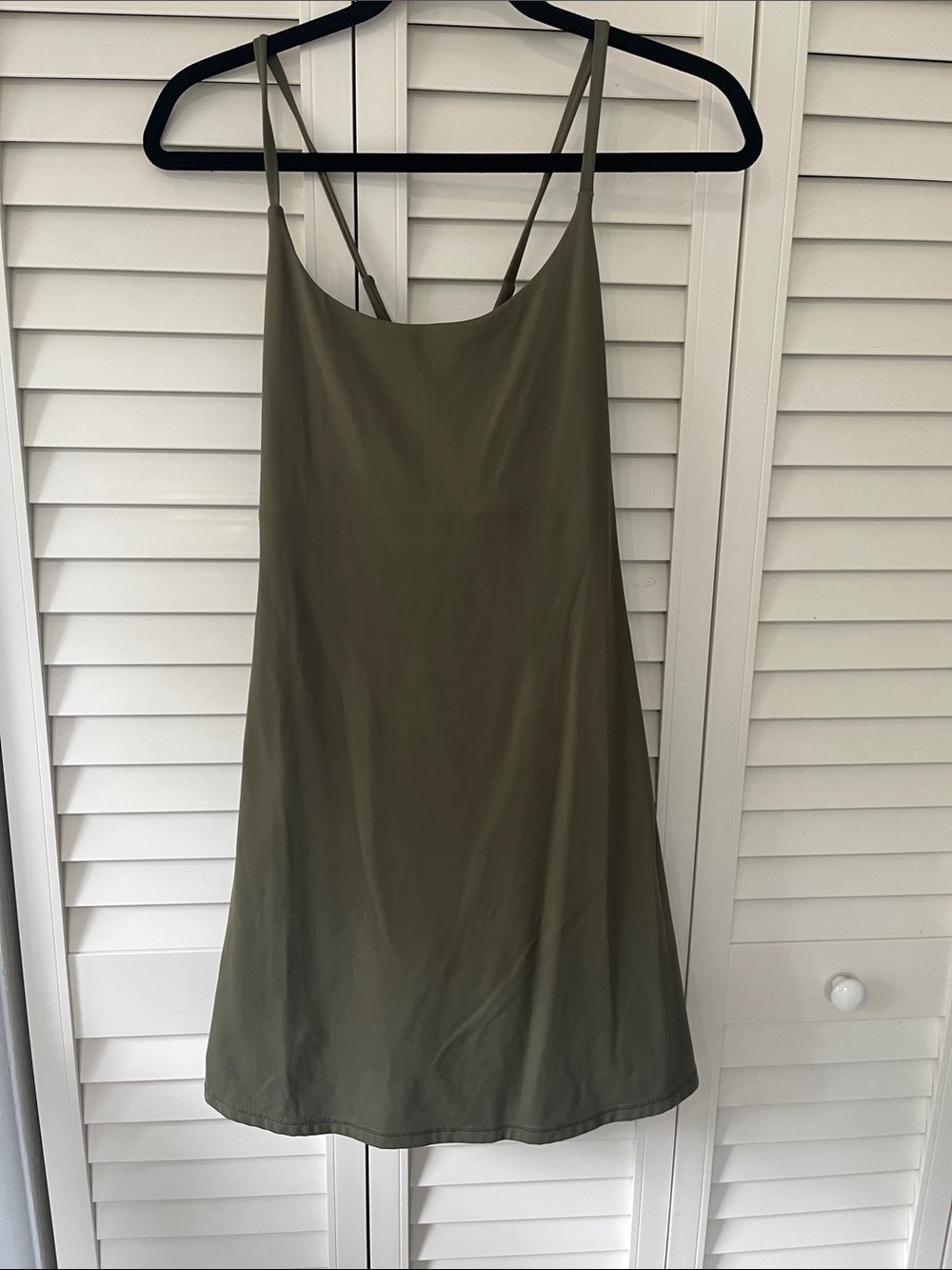 Halara sport Olive Green Slip Dress with Spaghetti Straps